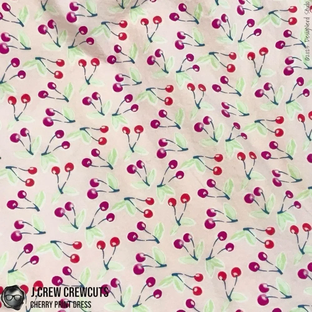 J.CREW CREWCUTS GIRLS’ CHERRY-PRINT DRESS SIZE 16 XXL IN PINK